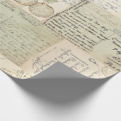 カルテポストマーク鳥ヴィンテージ包装紙 ラッピングペーパー (角)