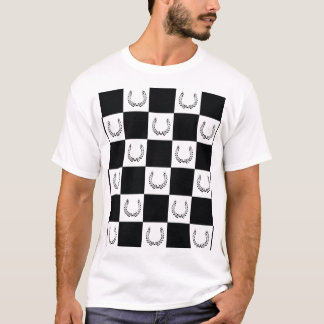 カルテルのチェック模様のロゴのTシャツ Tシャツ