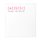 カルテンハウス | Ungewhnliche Geschaftsaustatung ノートパッド (正面)