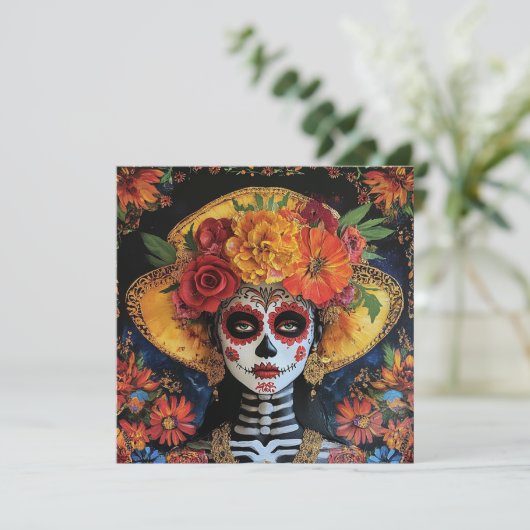 カルテ鮮やかルお祝いディアデロスムエルトス 招待状 (スタンド正面)