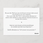 カルテ・ド・コーチング：サヴォワール・ディア「ノン」 ポストカード (裏面)