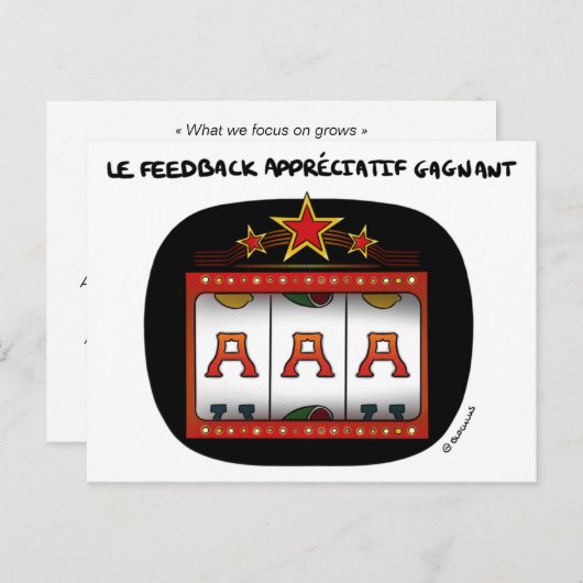 カルテ・ド・コーチング:A-A-A、leフィードバック・アプレシアティフ ポストカード (正面/裏面)