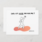 カルテ・ド・コーチング「Quel est votre 1er pas?」 ポストカード (正面/裏面)