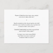 カルテ・ド・コーチング「Quel est votre 1er pas?」 ポストカード (裏面)