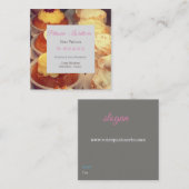 カルテ·ド·ヴィサイト·プール·デ·パティシリーズ スクエア名刺 (正面/裏面)