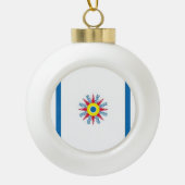 カルデアの旗のクリスマスの陶磁器の球のオーナメント セラミックボールオーナメント (正面)