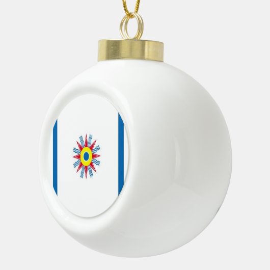 カルデアの旗のクリスマスの陶磁器の球のオーナメント セラミックボールオーナメント (右)