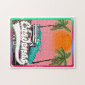 カルデナス・キューバ・ヴィンテージ旅行ポスター ジグソーパズル (横)