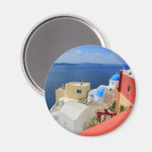 カルデラ，オイア，サントリーニ，ギリシャ マグネット (正面/裏面)