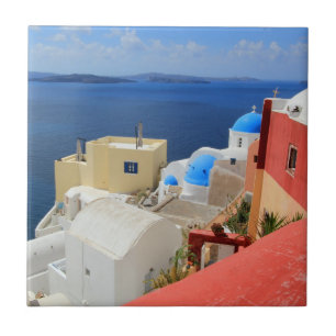 カルデラ、Oia、Santorini、ギリシャ タイル