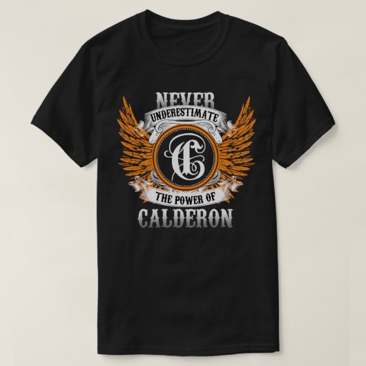 カルデロンのネームシャツが力を過小評価しない Tシャツ (デザイン正面)