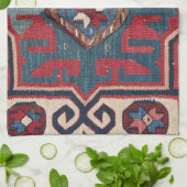 カルトゥーシェスターII 19世紀カラフル赤ブルー キッチンタオル (折り畳み)