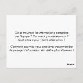 カルトコーチングデキペ「2/6:情報" ポストカード (裏面)