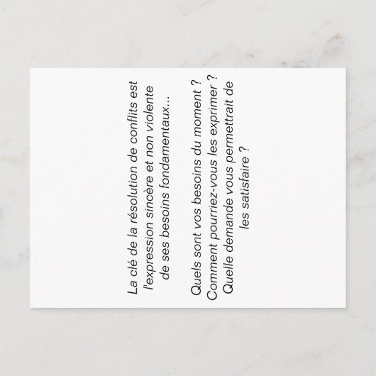 カルトコーチング「5エテープ/メナー・ウン・メディエーション」 ポストカード (裏面)