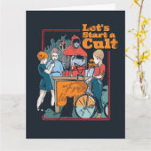 カルトレトロハロウィン不気味キッズを始めよう カード (黄色い花)