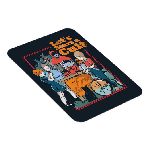 カルトレトロハロウィン不気味キッズを始めよう マグネット (右側)