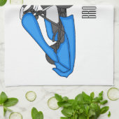 カルトレーシングカートゥーンイラストレーション キッチンタオル (折り畳み)