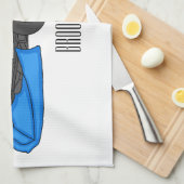 カルトレーシングカートゥーンイラストレーション キッチンタオル (四つ折り)