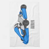 カルトレーシングカートゥーンイラストレーション キッチンタオル (縦)
