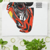 カルトレーシングカートゥーンイラストレーション キッチンタオル (折り畳み)