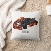 カルトレーシングカートゥーンイラストレーション クッション (ブランケット)