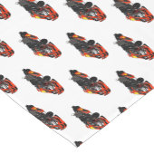 カルトレーシングカートゥーンイラストレーション ショートテーブルランナー (コーナー)