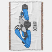 カルトレーシングカートゥーンイラストレーション スローブランケット (正面縦)
