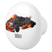 カルトレーシングカートゥーンイラストレーション セラミックノブ (右)