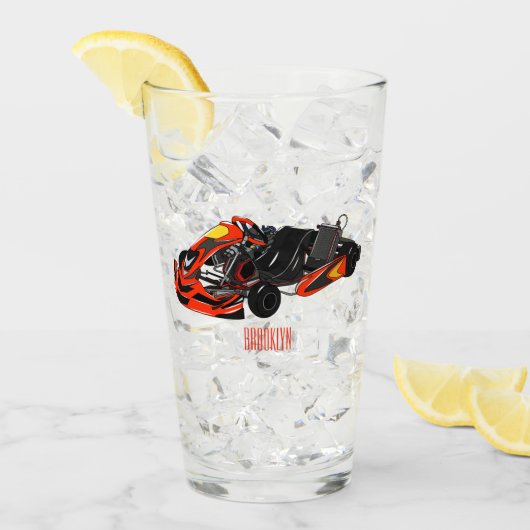 カルトレーシングカートゥーンイラストレーション タンブラーグラス (アイス正面)