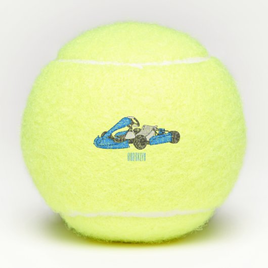 カルトレーシングカートゥーンイラストレーション テニスボール (正面)