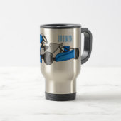 カルトレーシングカートゥーンイラストレーション トラベルマグ (正面右)