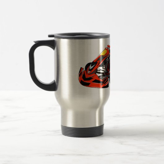 カルトレーシングカートゥーンイラストレーション トラベルマグ (左)