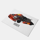 カルトレーシングカートゥーンイラストレーション ドアマット (アングル)