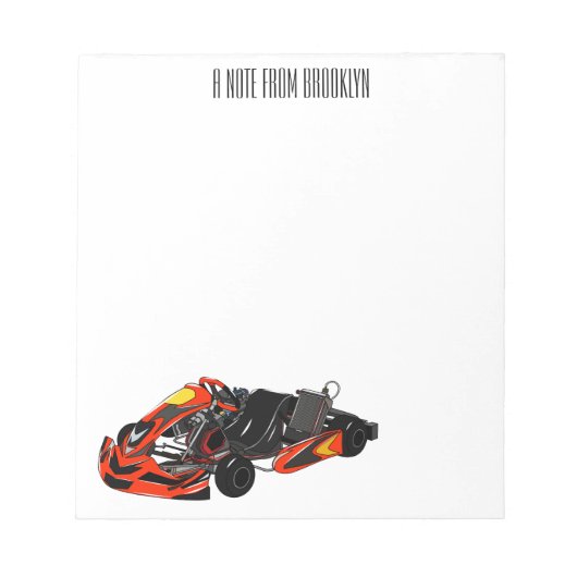 カルトレーシングカートゥーンイラストレーション ノートパッド (正面)