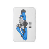 カルトレーシングカートゥーンイラストレーション バスマット (正面縦)