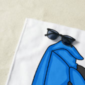 カルトレーシングカートゥーンイラストレーション ビーチタオル (インサイチュ)