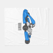 カルトレーシングカートゥーンイラストレーション フリースブランケット (正面(横))