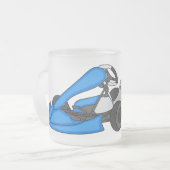 カルトレーシングカートゥーンイラストレーション フロストグラスマグカップ (正面左)