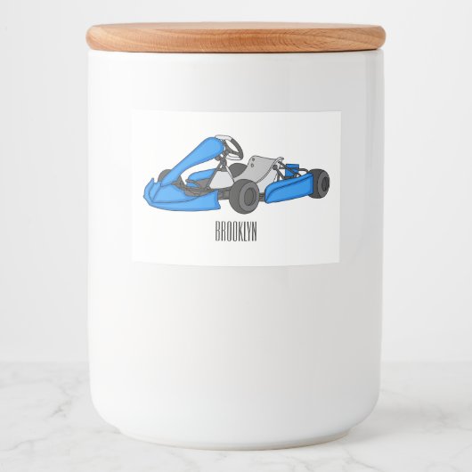 カルトレーシングカートゥーンイラストレーション フードラベル (正面)