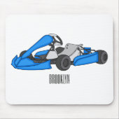 カルトレーシングカートゥーンイラストレーション マウスパッド (正面)
