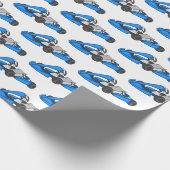 カルトレーシングカートゥーンイラストレーション ラッピングペーパー (角)
