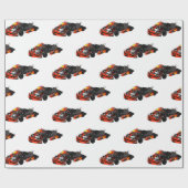 カルトレーシングカートゥーンイラストレーション ラッピングペーパー (フラット)