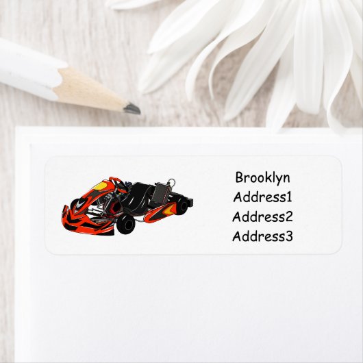 カルトレーシングカートゥーンイラストレーション ラベル (インサイチュ)