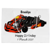 カルトレーシングカートゥーンイラストレーション ラージペーパーバッグ (裏面)