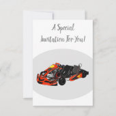 カルトレーシングカートゥーンイラストレーション 招待状 (裏面)