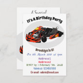 カルトレーシングカートゥーンイラストレーション 招待状 (正面/裏面)