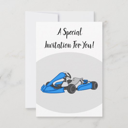 カルトレーシングカートゥーンイラストレーション 招待状 (裏面)