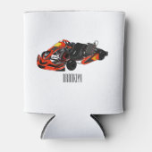 カルトレーシングカートゥーンイラストレーション 缶クーラー (正面)