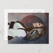 カルト郵便「レディーフクロウ」。 ポストカード (正面/裏面)