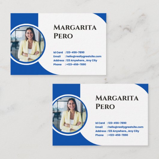 カルト・デ・ヴィサイト 名刺 (正面/裏面)